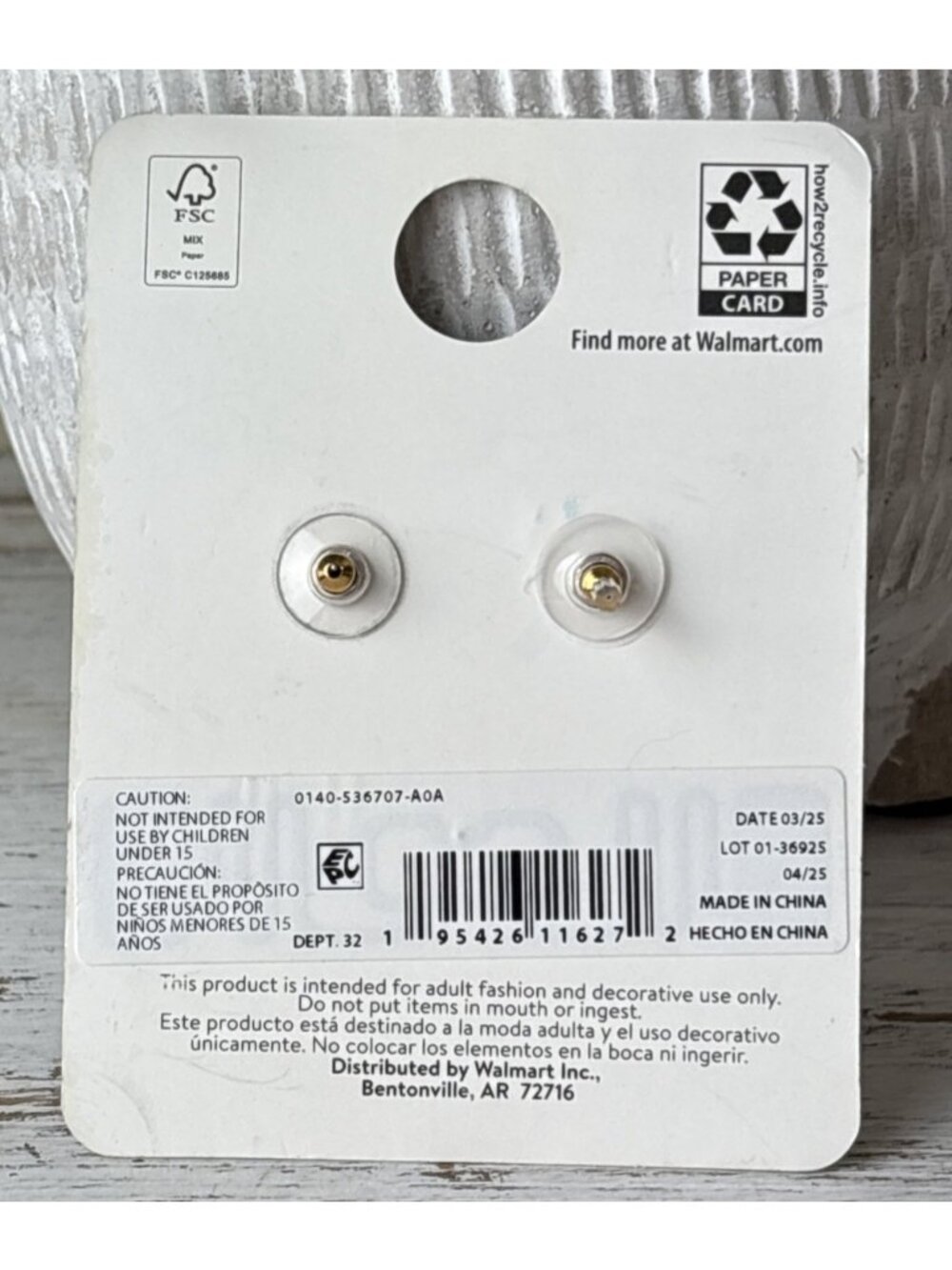 Way to Celebrate! Halloween Ghost Dangle Drop Earrings Hypoallergenic Gold Color - Picture 2 of 2